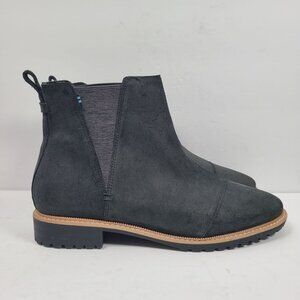 Toms Cleo Water Resistant Women's Black Ankle Boots 10014154 US Size 11 Like New
